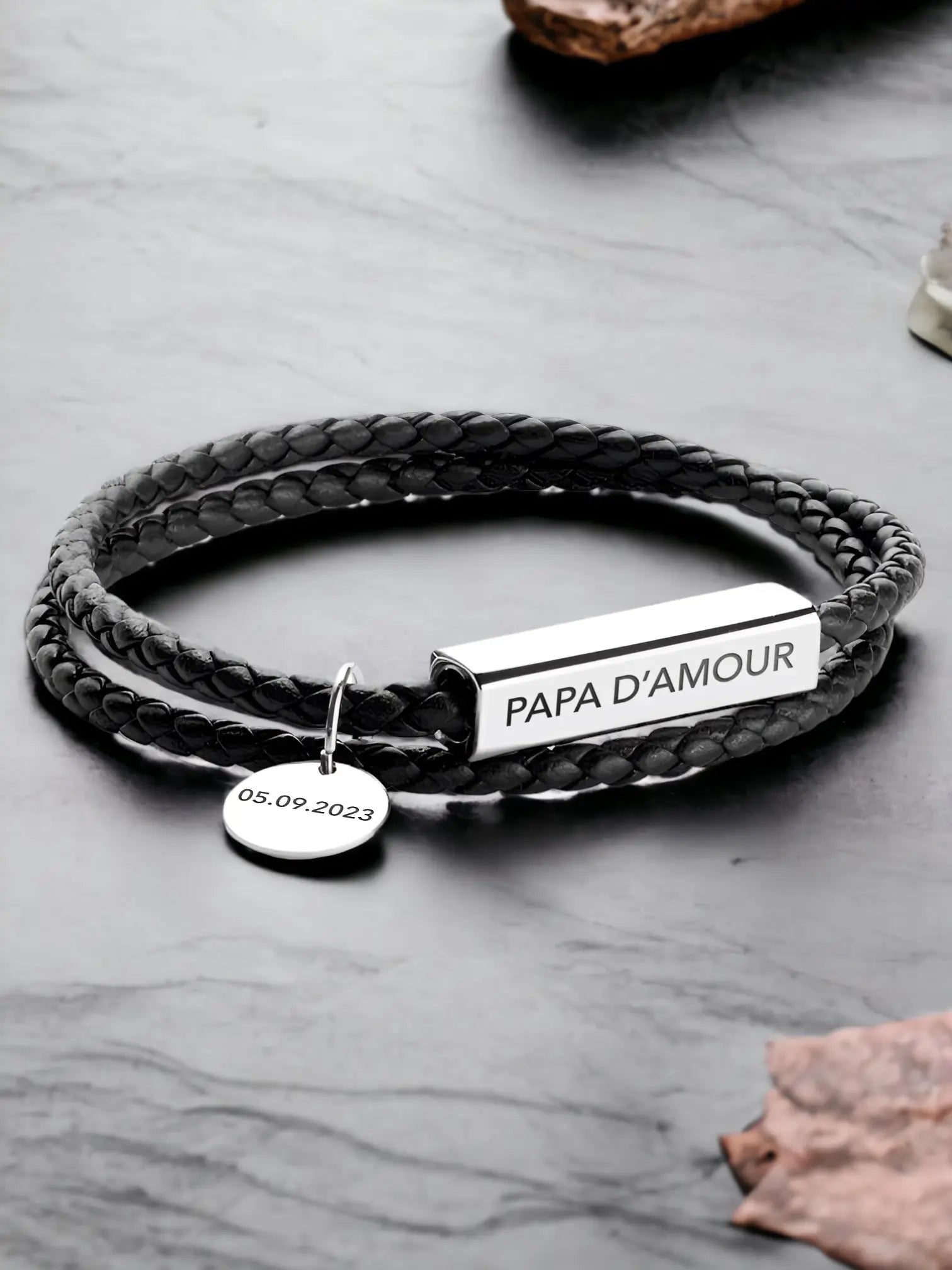 Papa d'Amour leather bracelet