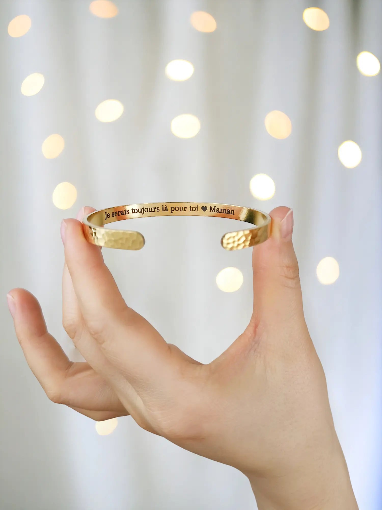 Personalized Hammered Bangle