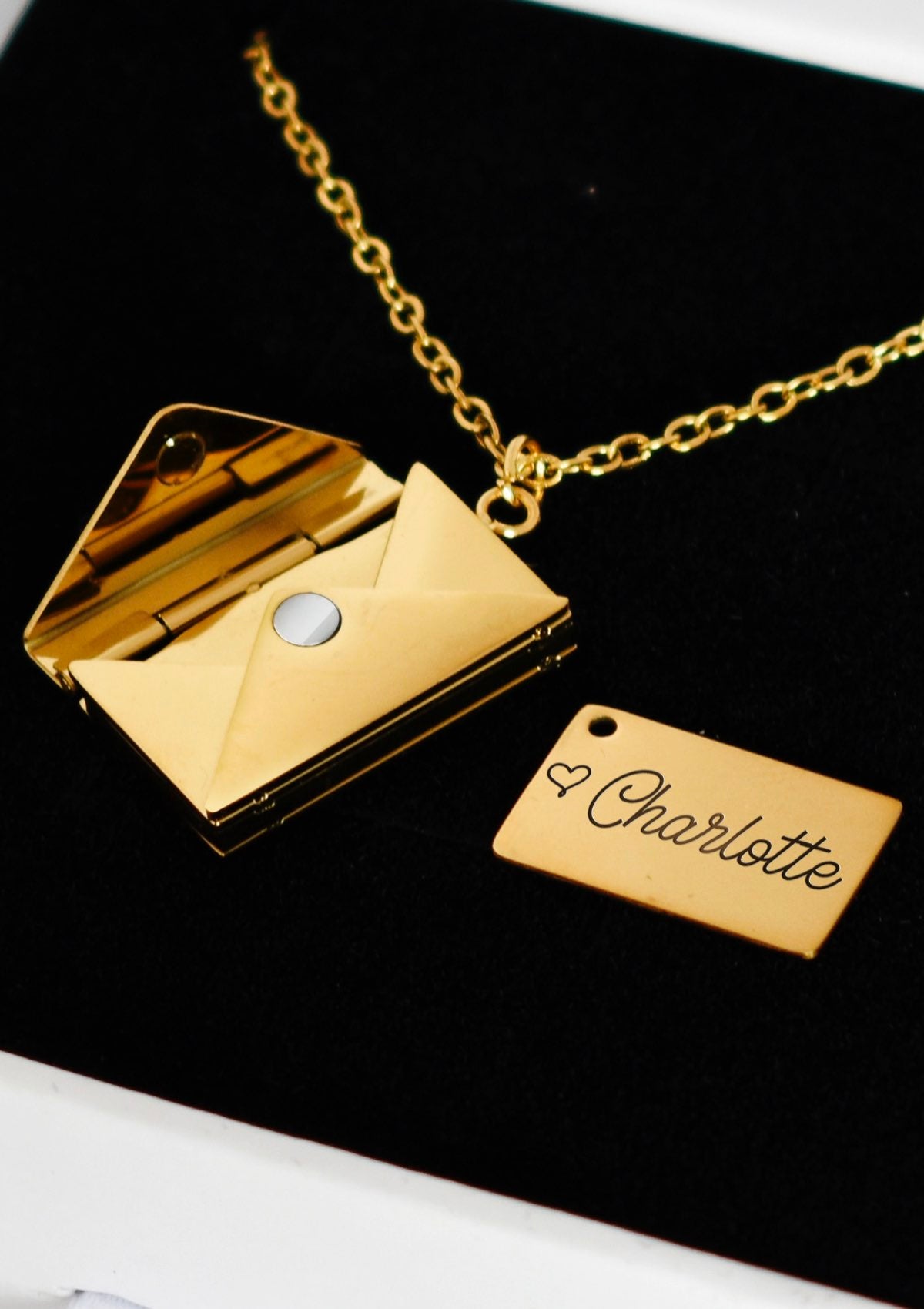 Golden Love Letter Necklace - Customizable